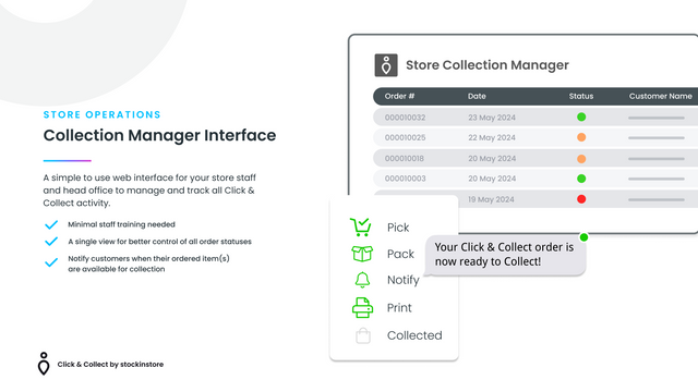 stockinstore Click and Collect app with collection manager
