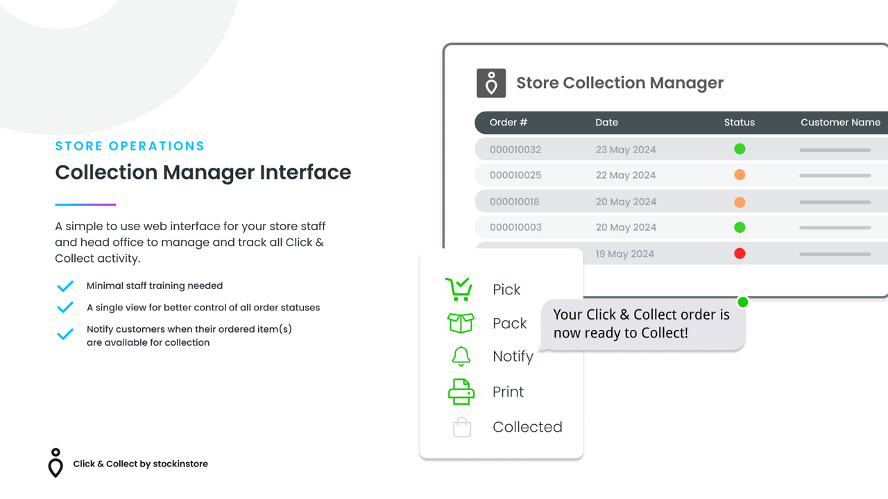 stockinstore Click and Collect app med indsamling manager