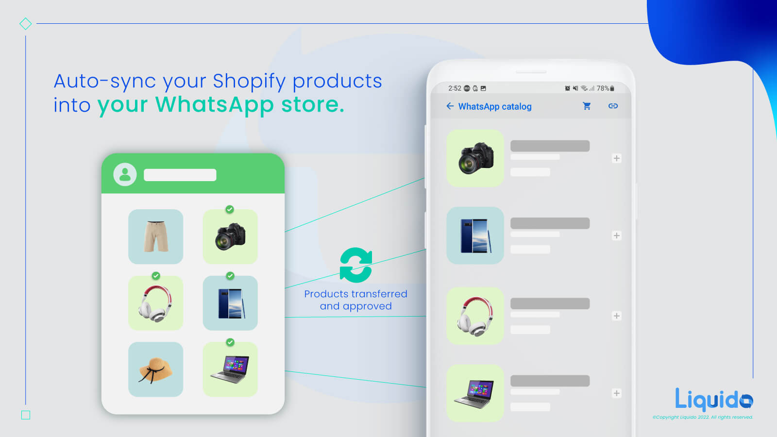 Auto-sync your products to WhatsApp store