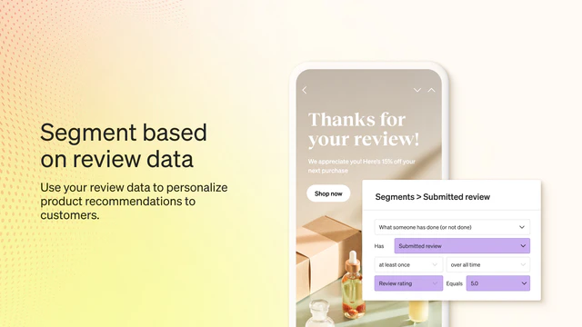 Segment based on review data