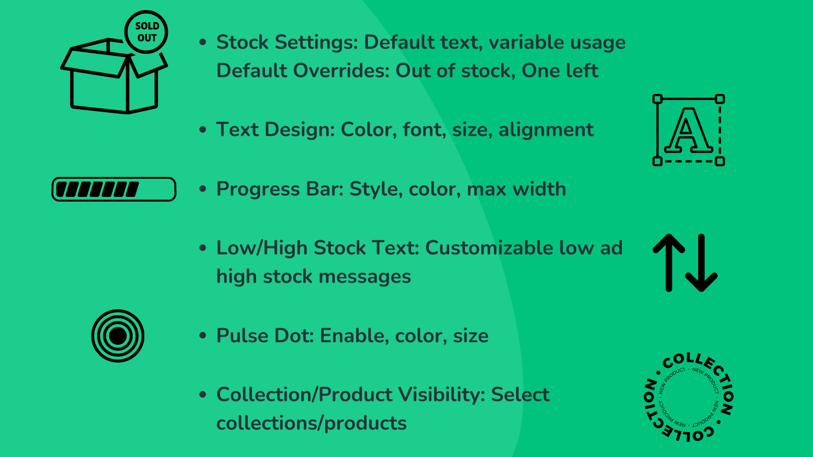 Mega Stock Counter - Anpassningsalternativ