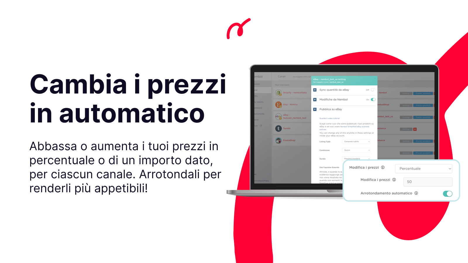 Crea in automatico prezzi dedicati per ogni canale online