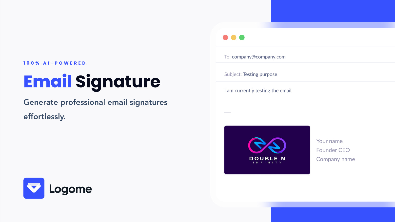 Create Email Signature in seconds.