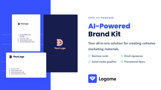 AI-drevet Logo maker og Brand Kit Generator