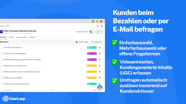 Kunden beim Bezahlen oder per E-Mail befragen