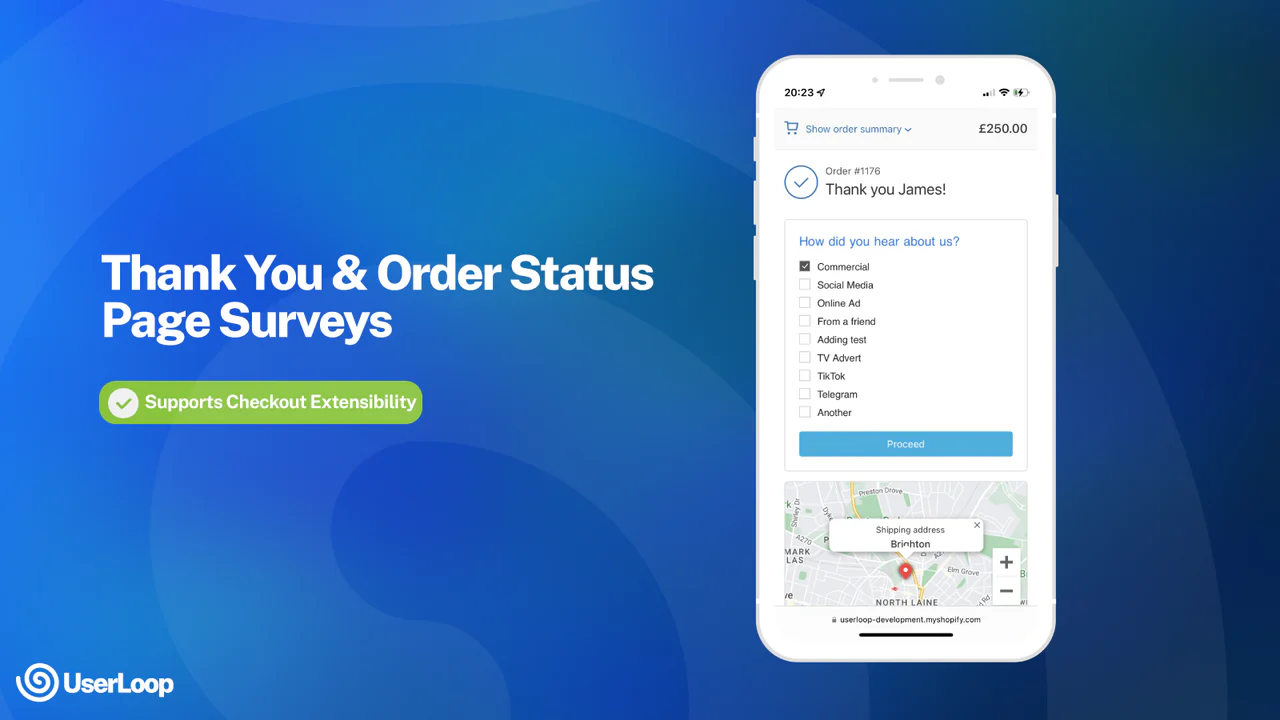 Add a survey to your Shopify Order Thank You Page