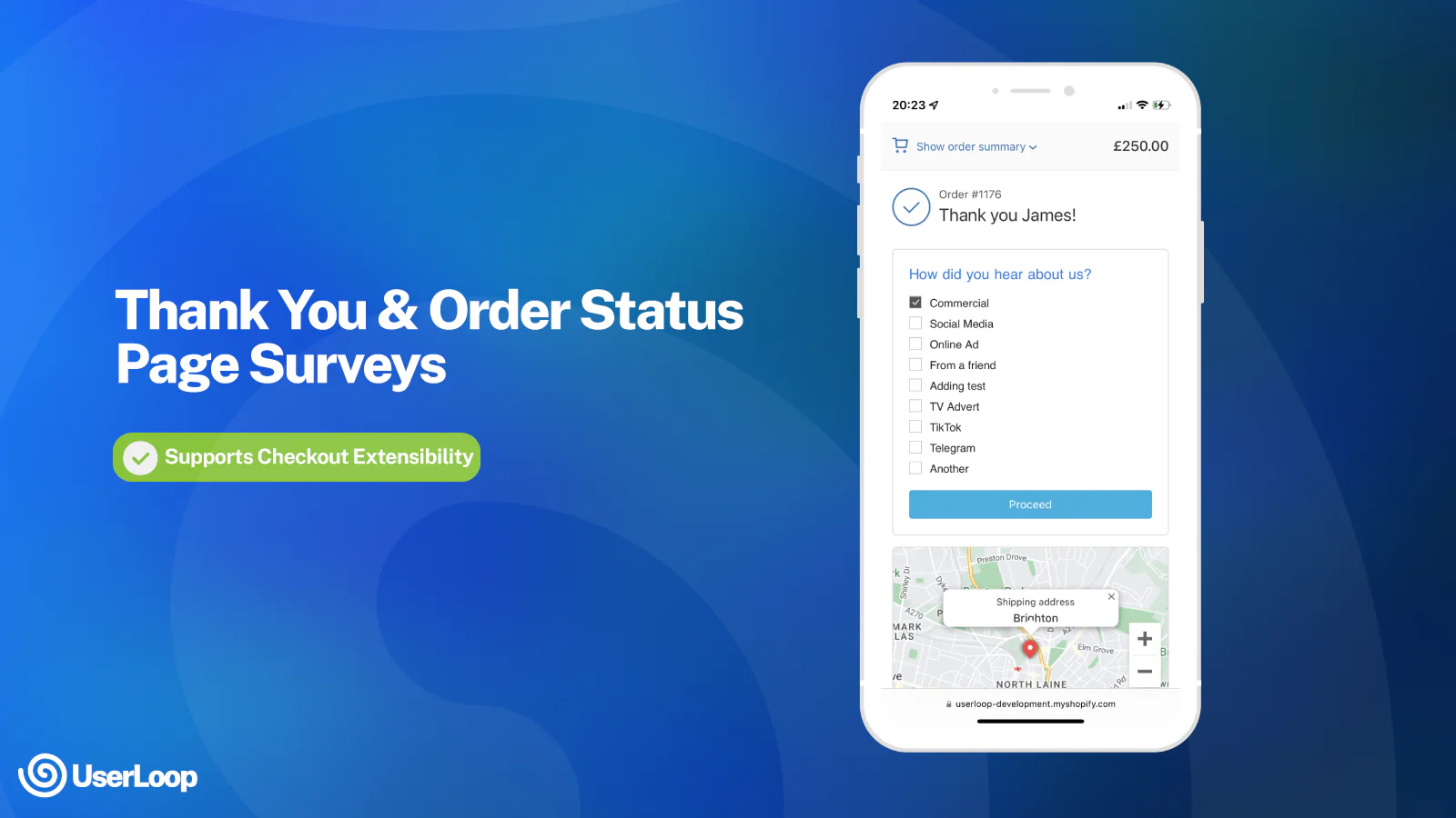 Add a survey to your Shopify Order Thank You Page