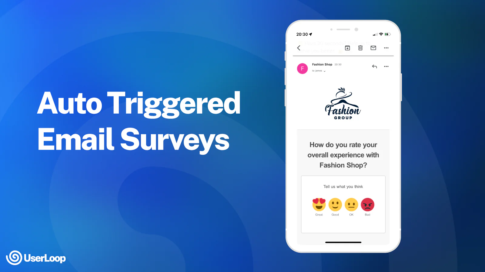 Automatically trigger email surveys based on customer actions