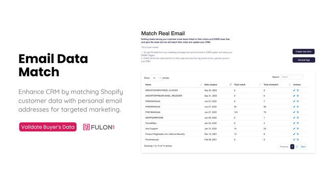 Enhance CRM by matching customer data with personal email