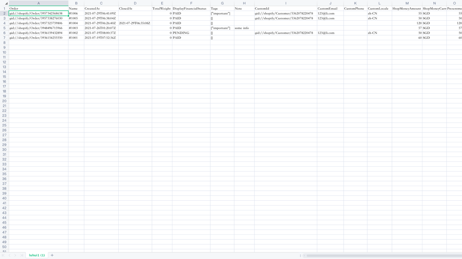 Exportar Dados de Pedido para CSV