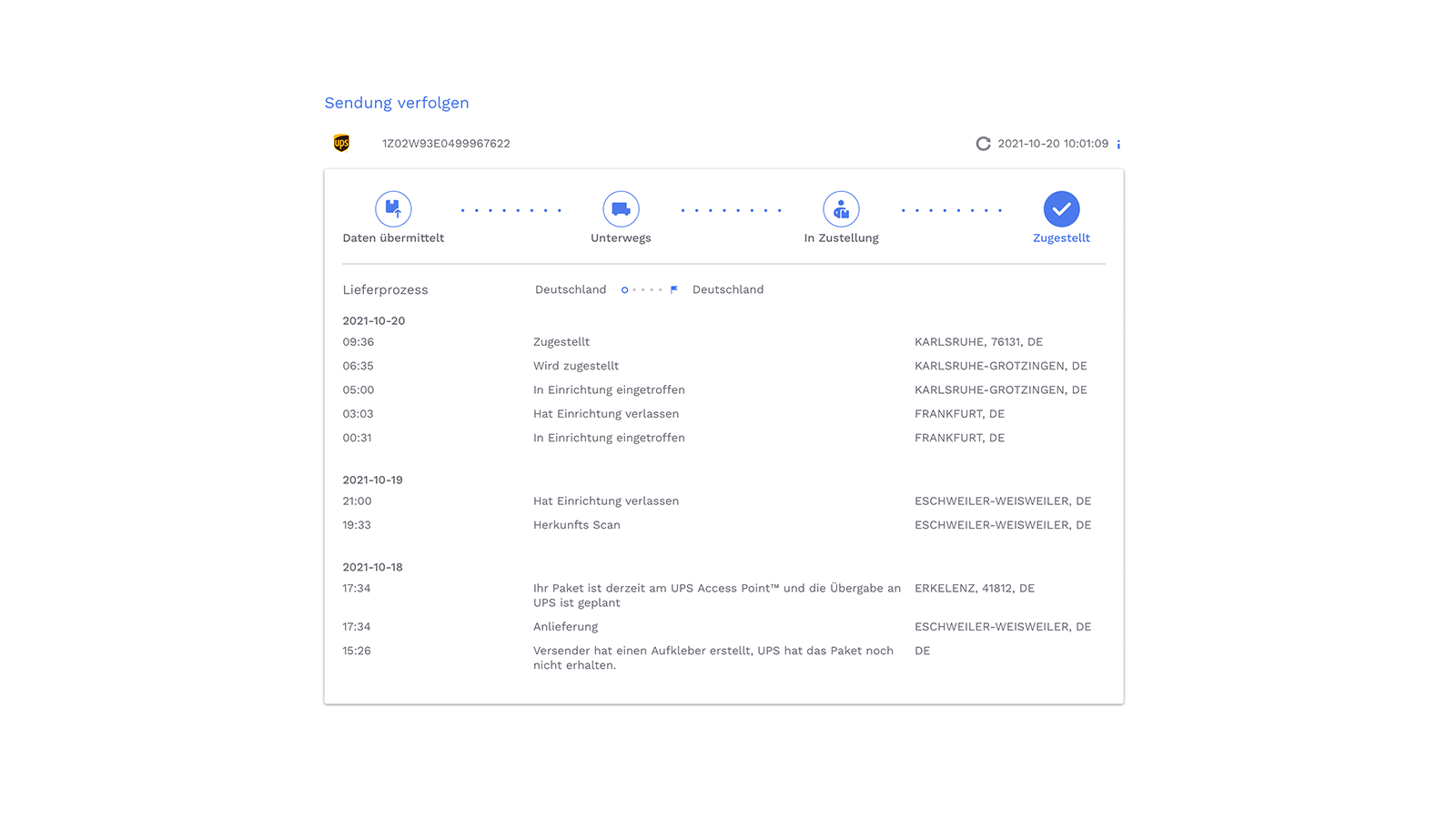 JUMiNGO Zending Tracking