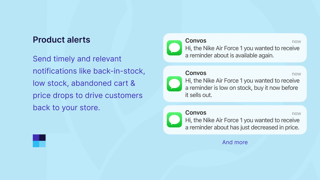 Drive customers back to your store with product updates