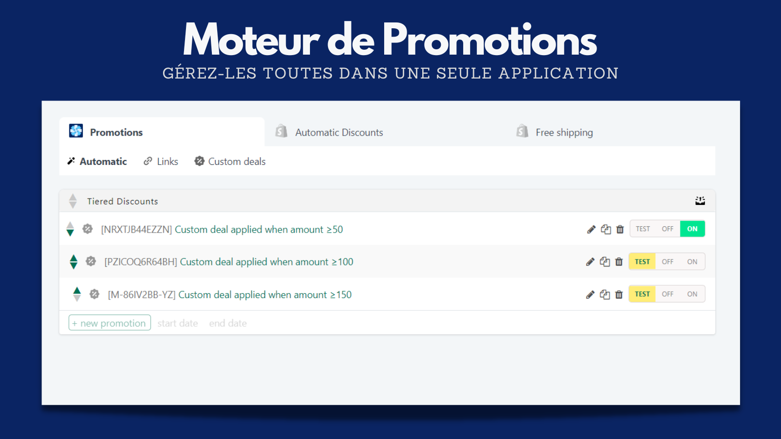 Moteur de promotions