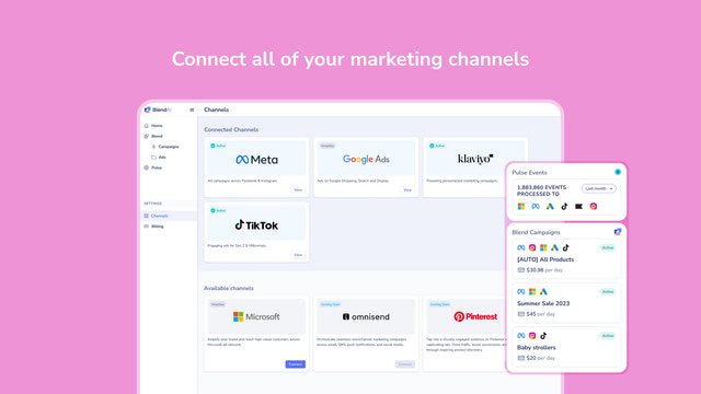 Connectez-vous à tous vos canaux de marketing