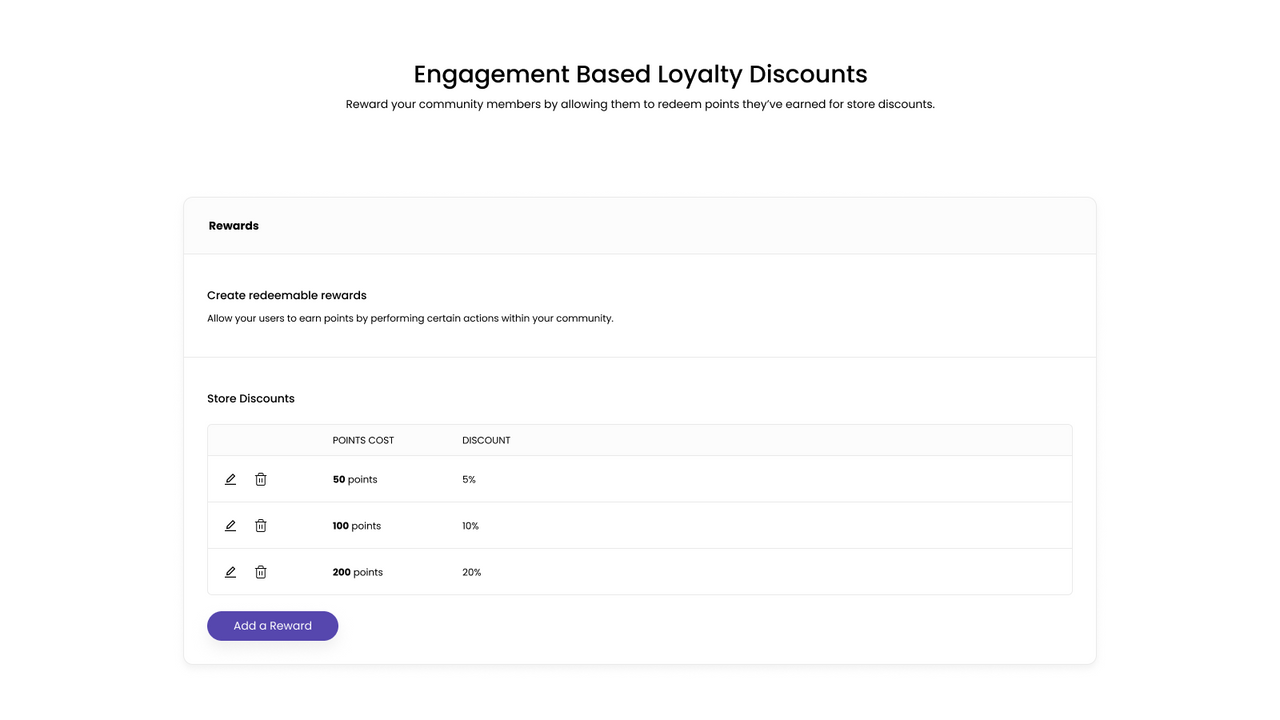 Manage available discount codes