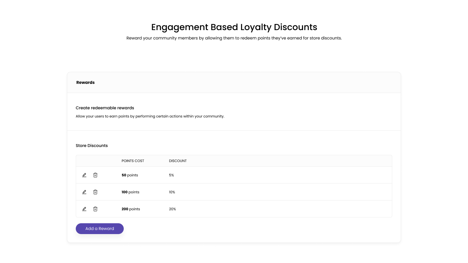 Manage available discount codes