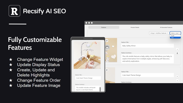 AI SEO: Top Product Features Screenshot