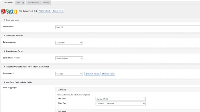 Map Shopify fields to Zoho fields