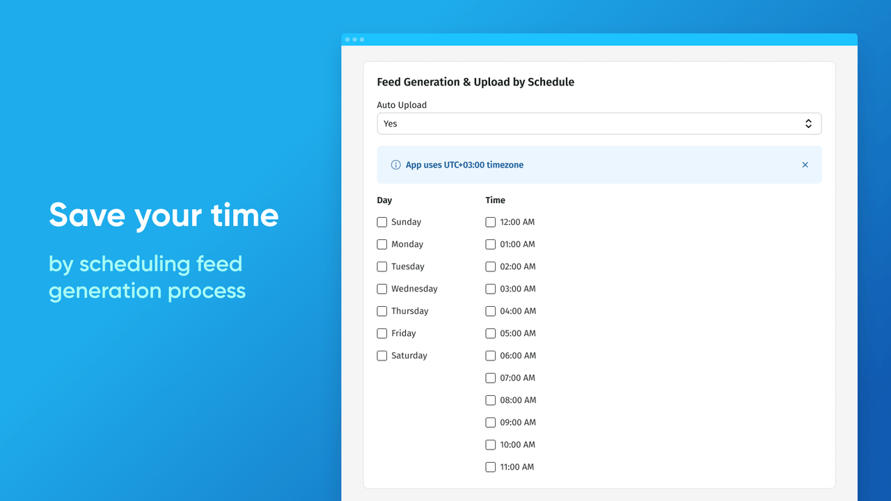 Ahorre tiempo programando el proceso de generación de feeds 