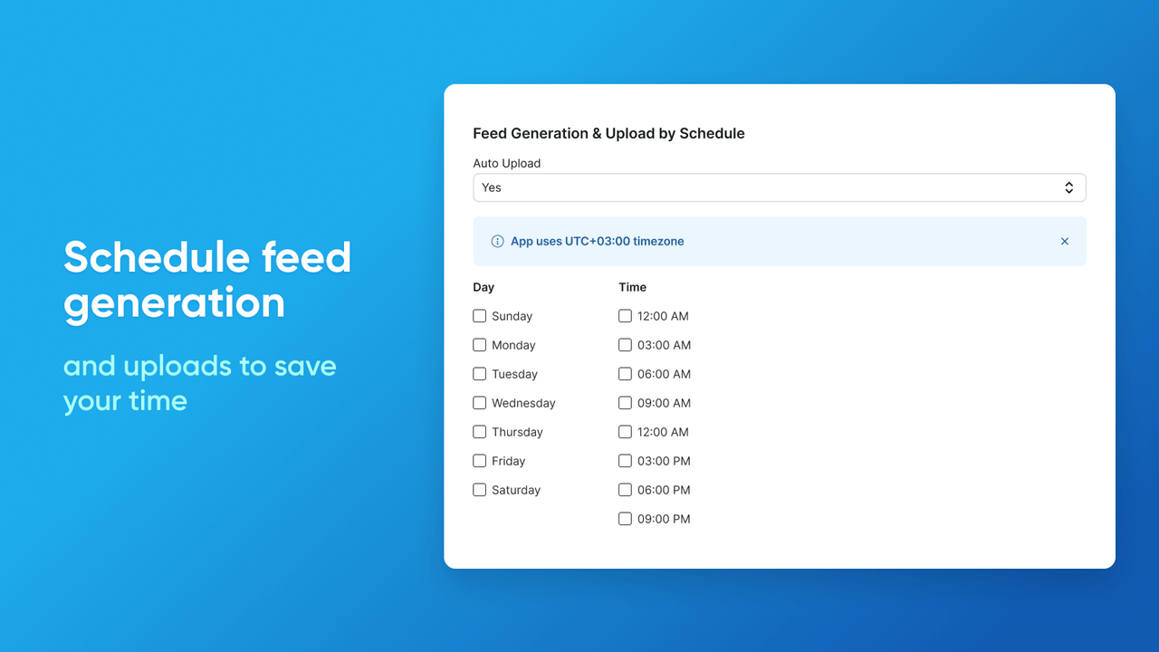 Save your time by scheduling feed generation process 