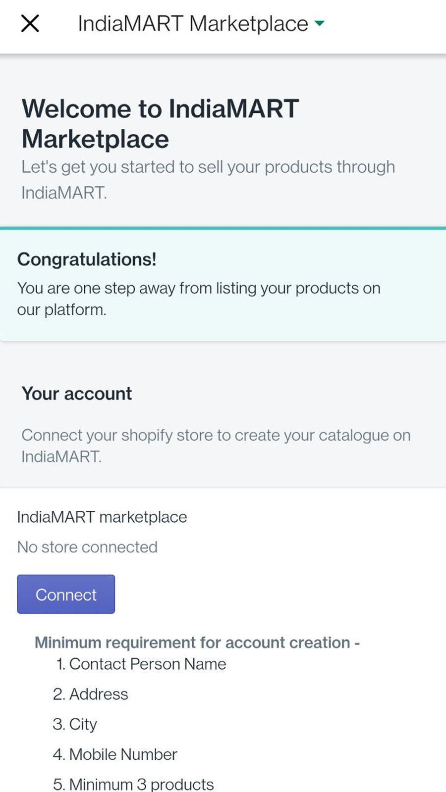 IndiaMART Shopping Marketplace Screenshot