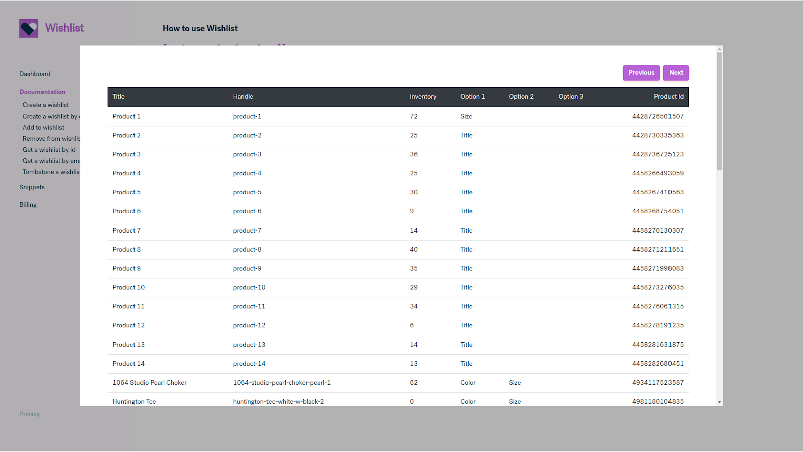 Simulate any product request from within the app 