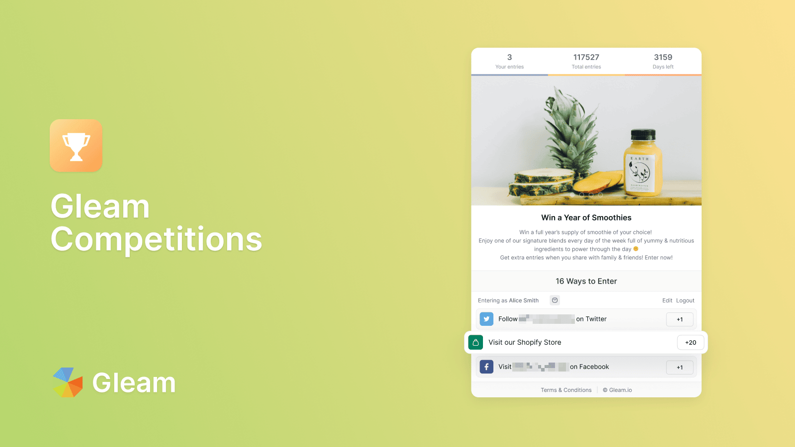 Install Gleam Competitions on your Shopify Store