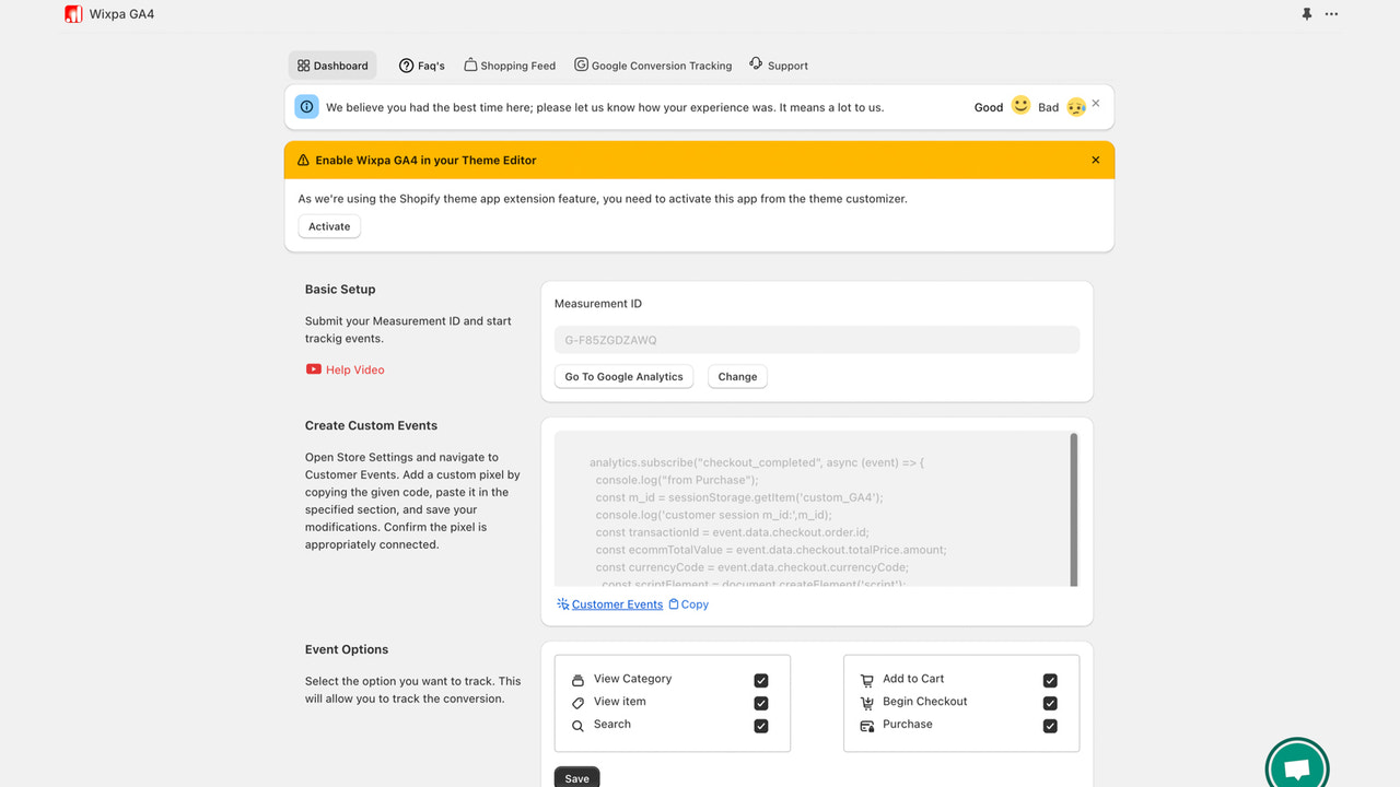 melhor google analytics 4 para loja shopify