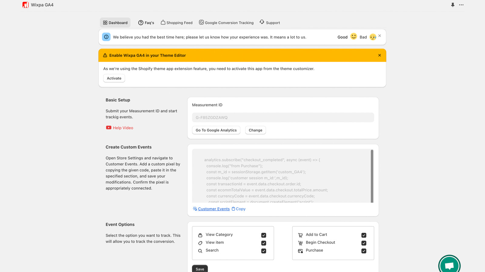 melhor google analytics 4 para loja shopify