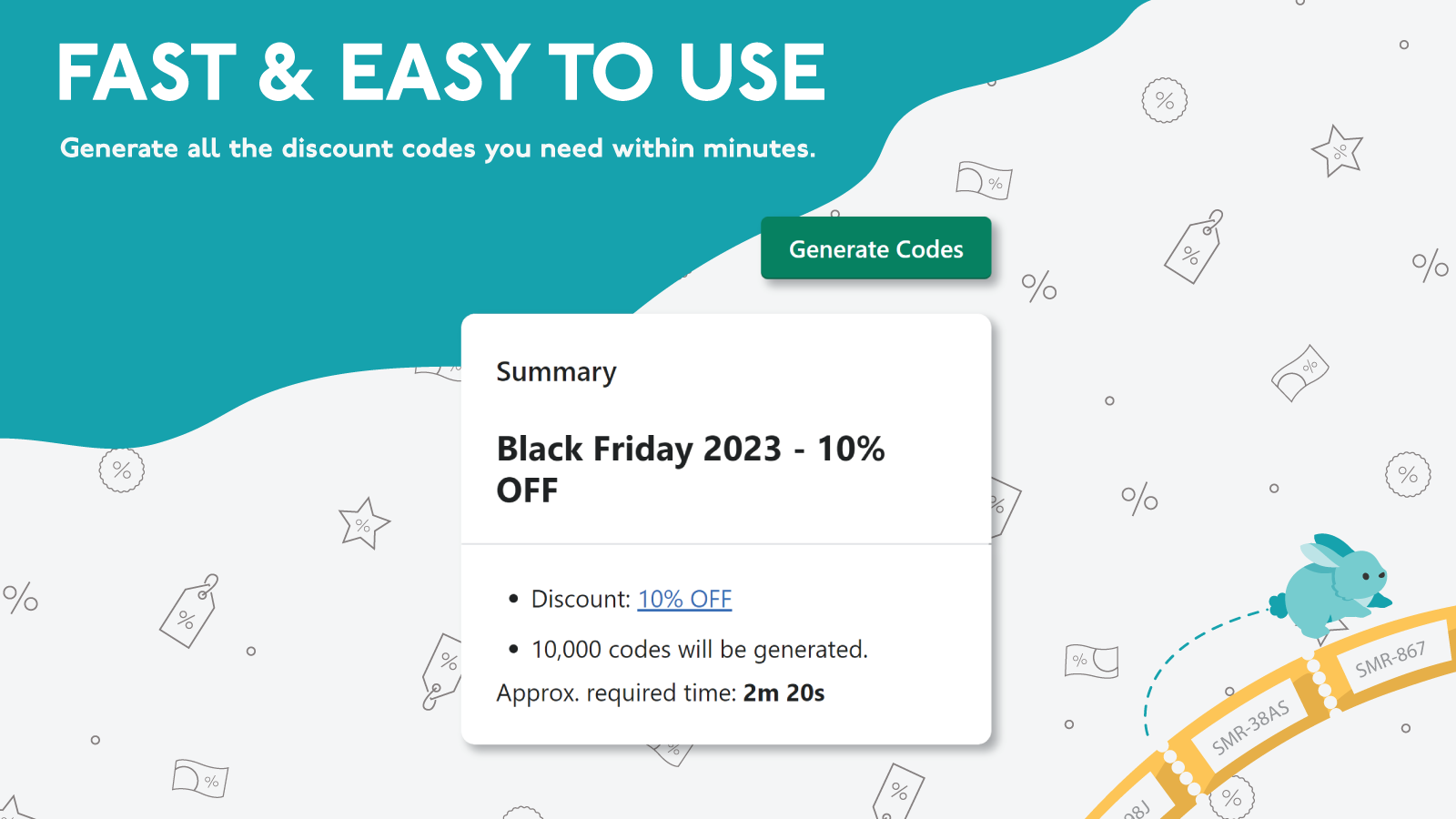 Bulk Discount Code Bot - The bulk discount code generator app for Shopify  brands