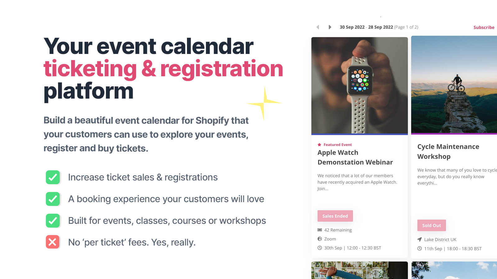 Image d'en-tête de l'application Event Calendar