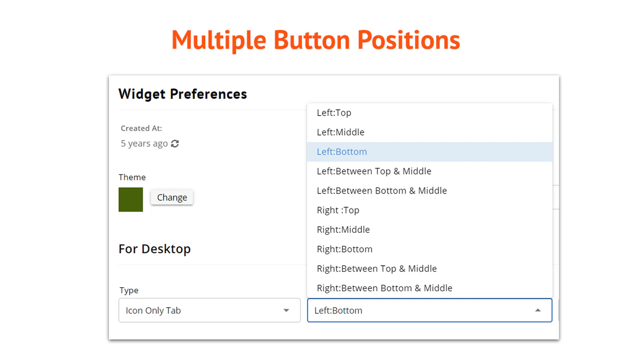 Positions de déclenchement