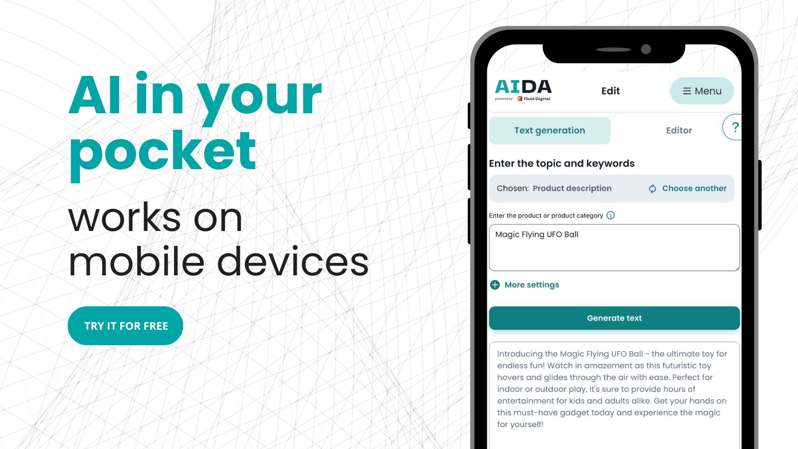 AIDA: AI marketing assistant Screenshot