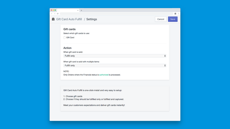 Better Gift Card Auto Fulfill Screenshot