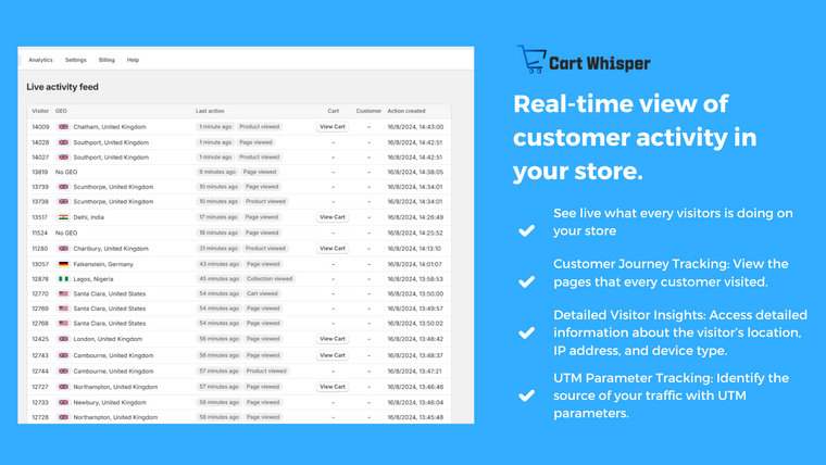Cart Whisper | Live Carts Pro Screenshot