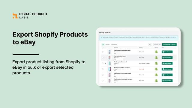 Exportera Shopify-produkter till eBay