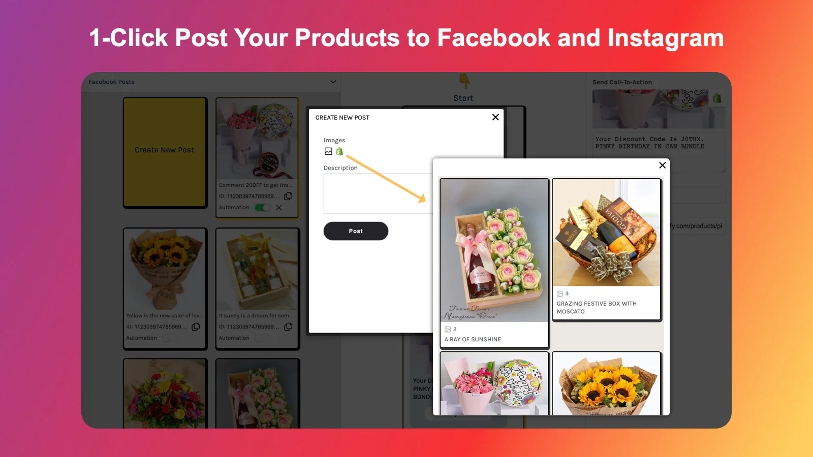 Post your products to Instagram and Facebook is an easy thing