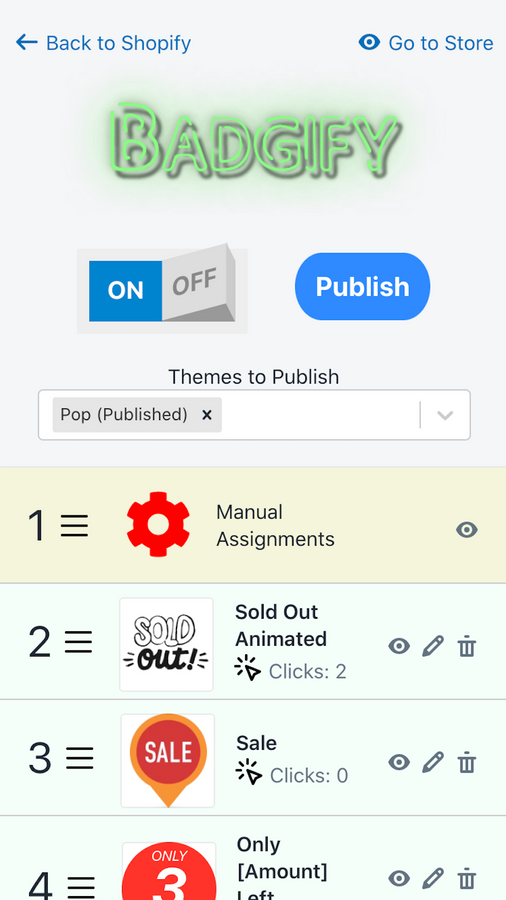 Badgify Mobile Dashboard