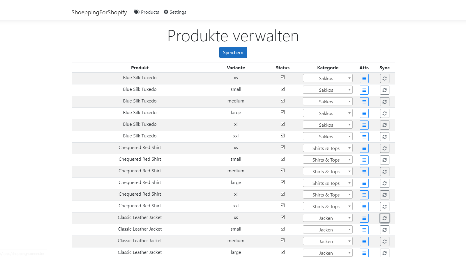 Produktdatenverwaltung Übersicht