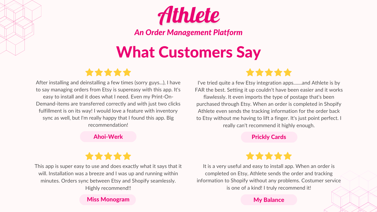 Athlete Reviews