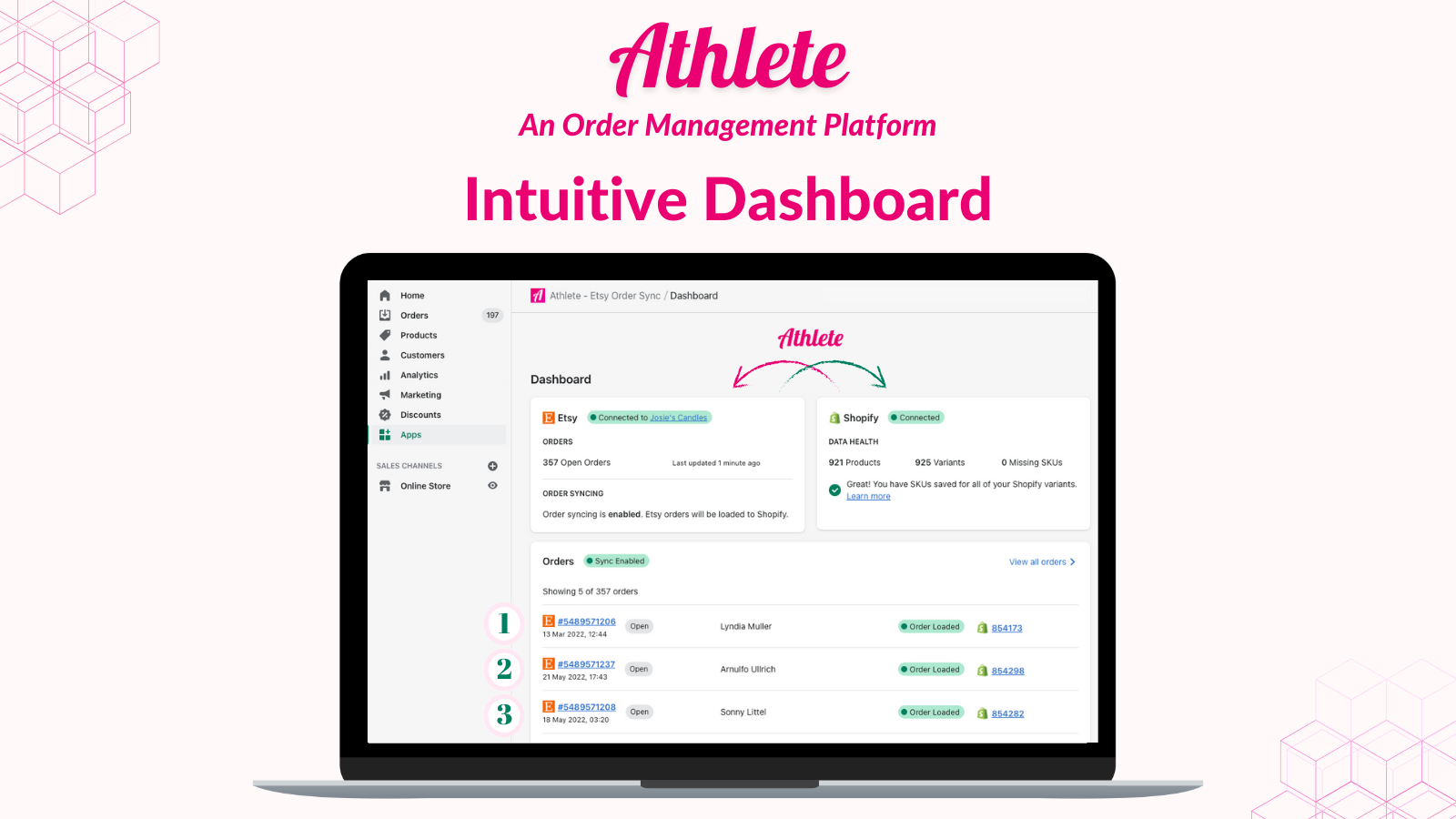 Athlete ‑ Etsy Order Sync Screenshot