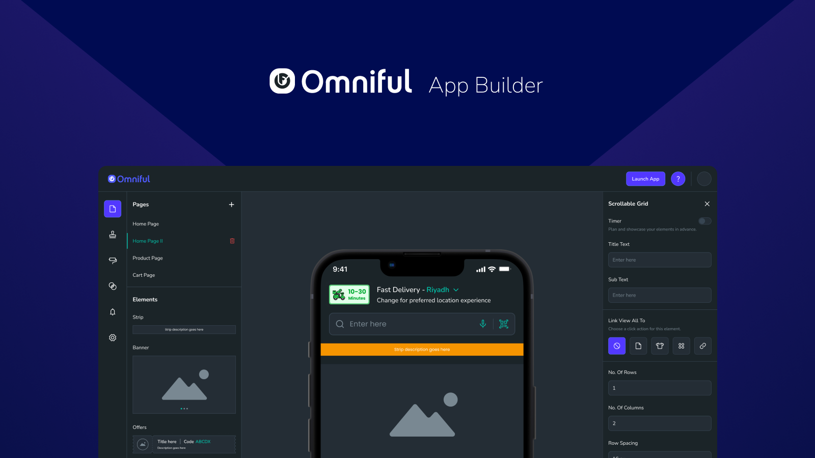 Omniful Mobile App Builder Screenshot