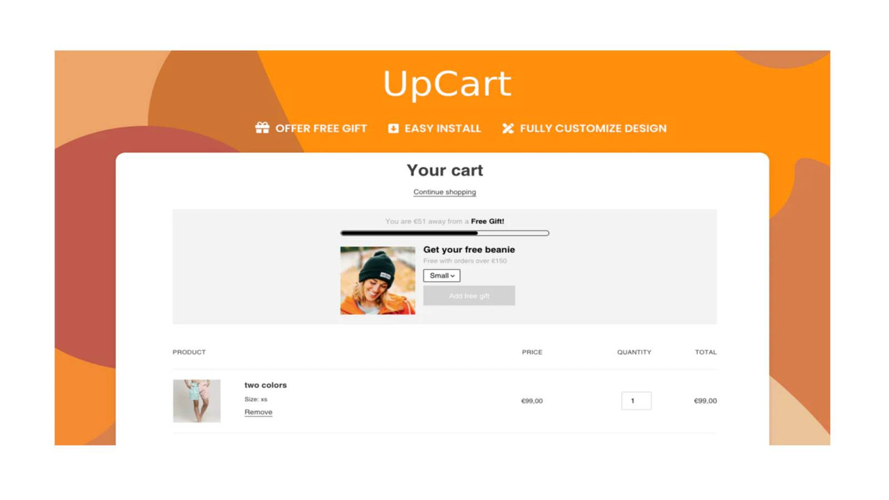 Free gift | UpCart Screenshot