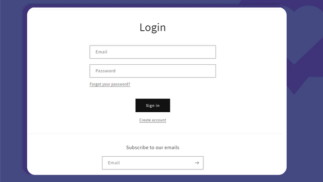 Login da lista de desejos para Shopify