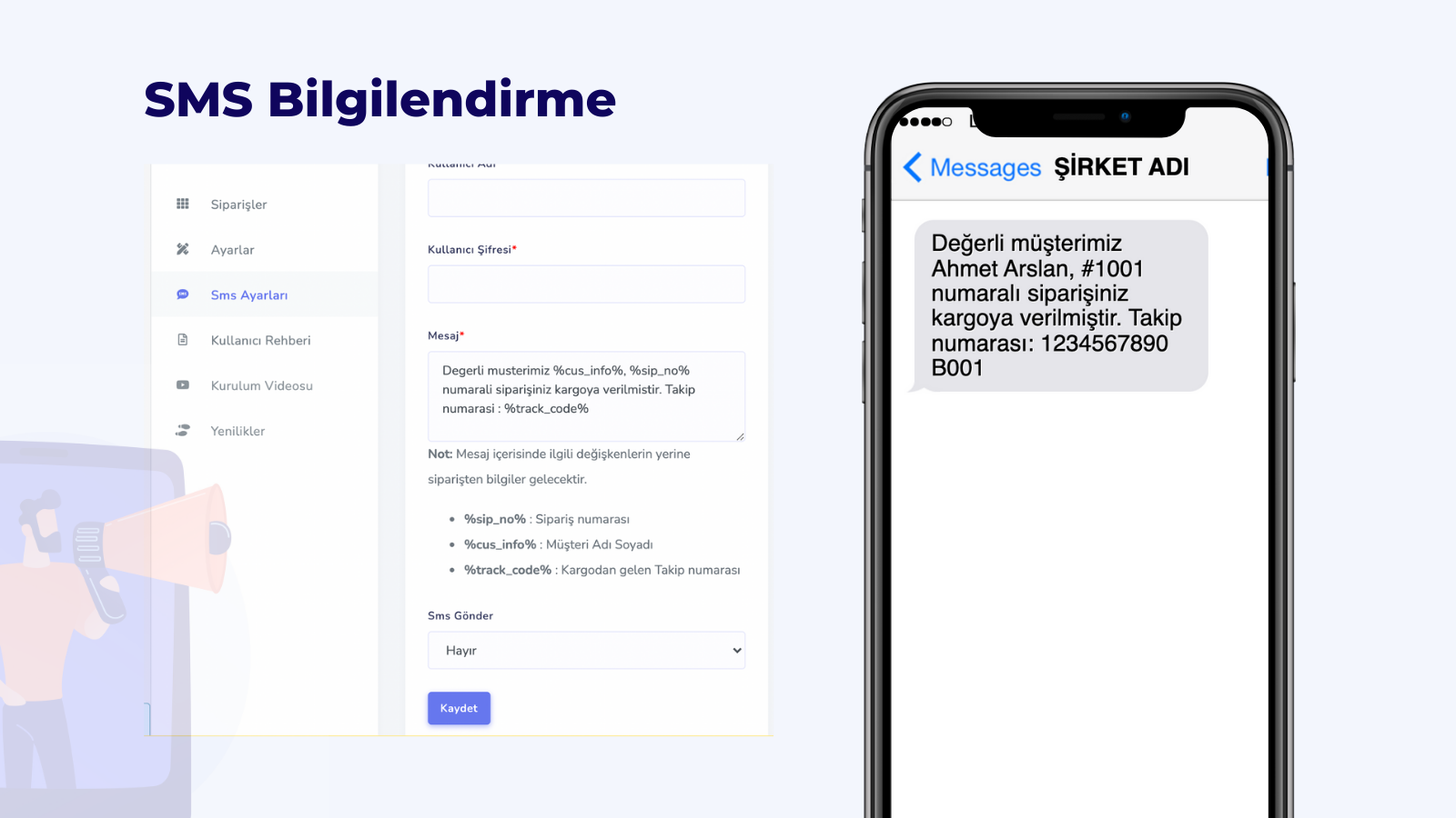 Intégration MNG Kargo Shopify Fonctionnalité de Suivi de Colis par SMS