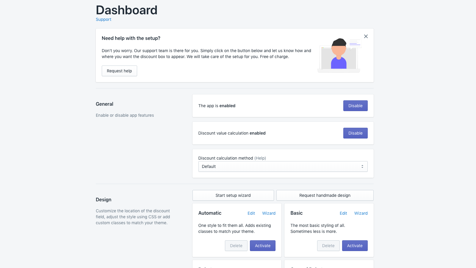 Customize the app in the Dcode dashboard