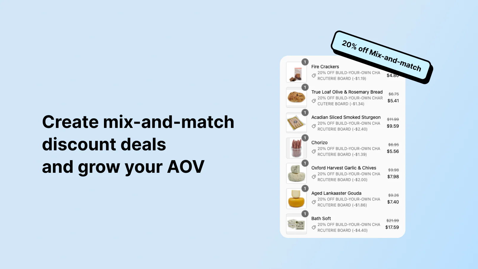 Create mix-and-match discount deals and grow your AOV