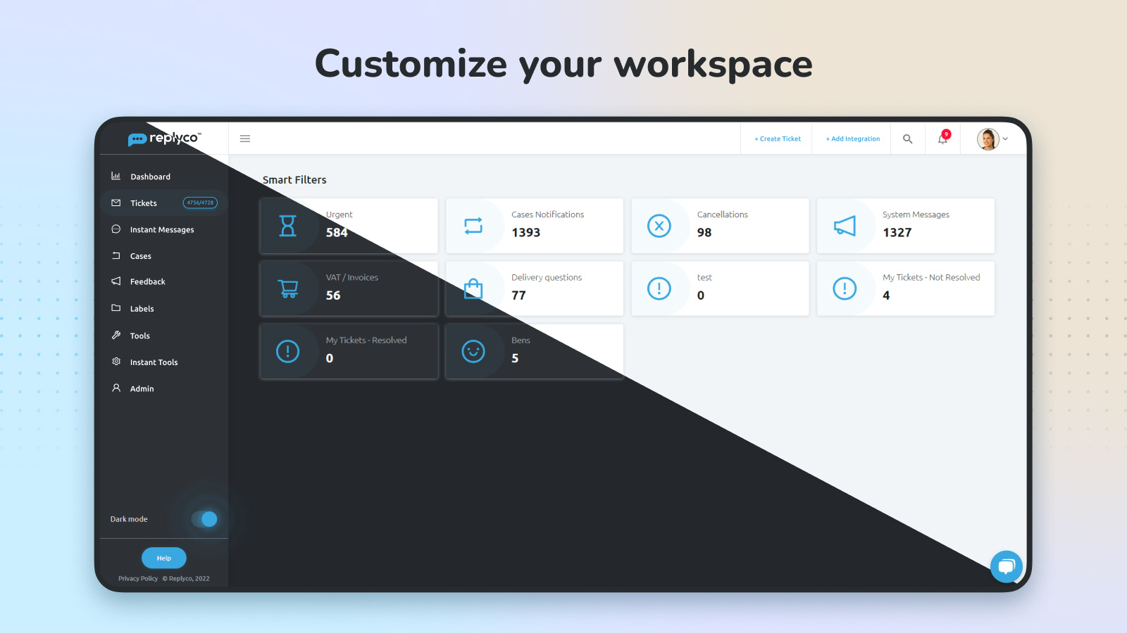 Replyco - Personalize seu espaço de trabalho