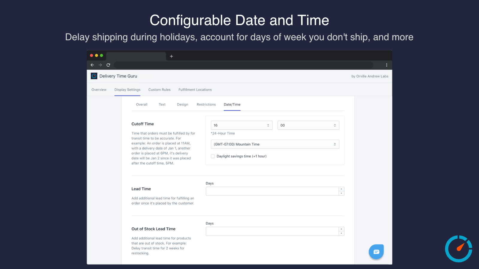 Configurable Date and Time