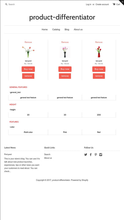 product differentiator mobiele weergave